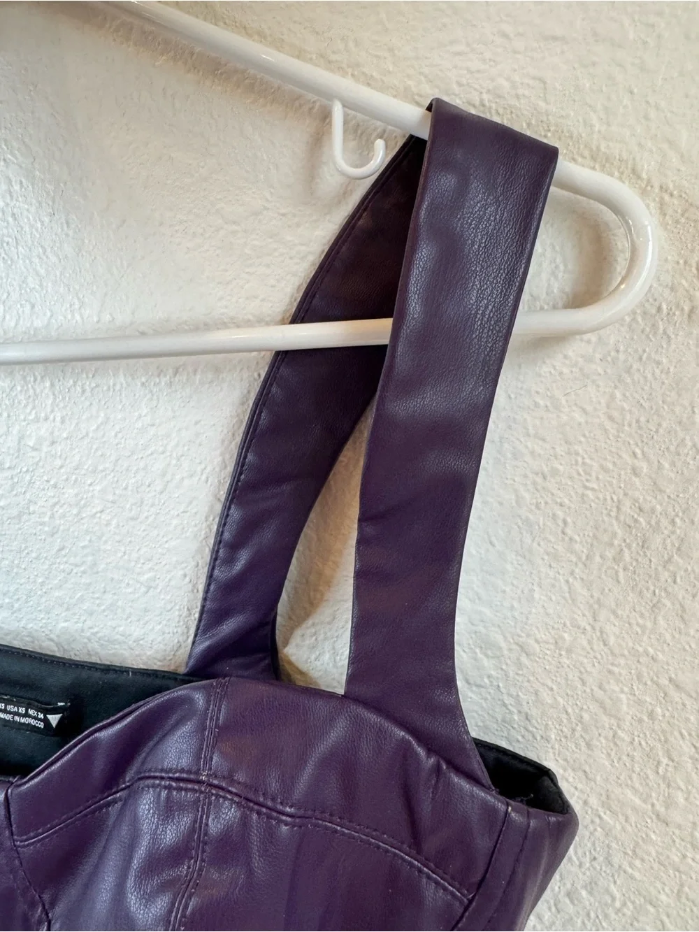 ☀️ ZARA Faux Leather Corset Top